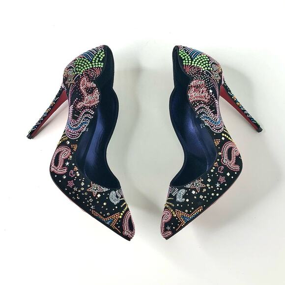 Chritian Louboutin Hot Chick Crystals Embellished Limited Edition Pumps 36.5 - Picture 6 of 11